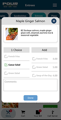 Mobile menu